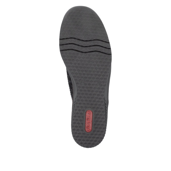 Rieker | Velcro Shoe | 487C0-00 | Black