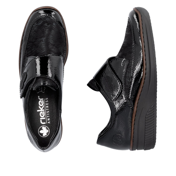 Rieker | Velcro Shoe | 487C0-00 | Black