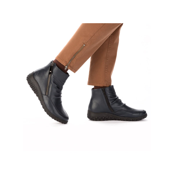 Rieker | 59585-14 Wide Fit Soft Ankle Boot | Navy