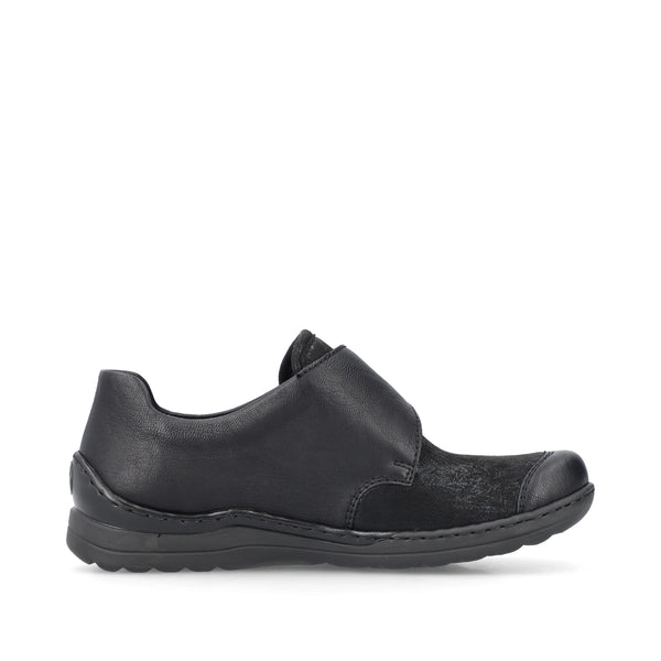 Rieker | Velcro Fastening Comfort Shoe | 48954-00 | Black