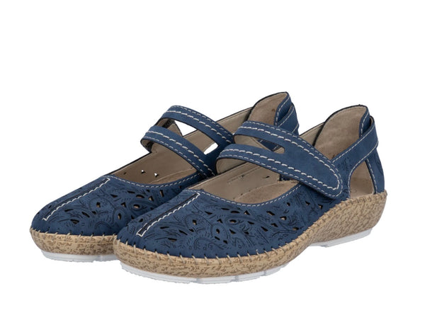 Rieker | Women’s Mary Jane Shoe - Blue | 44872