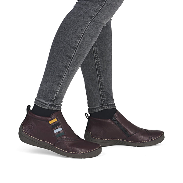 Rieker | Low Ankle Boot | 52584-30 | Dark Red