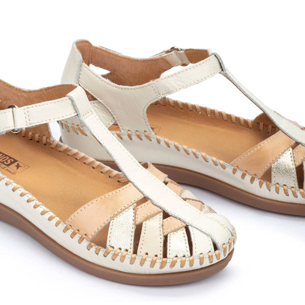 Pikolinos | Cadaques W8K-0705C1 Closed Toe Sandal | Cream Multi