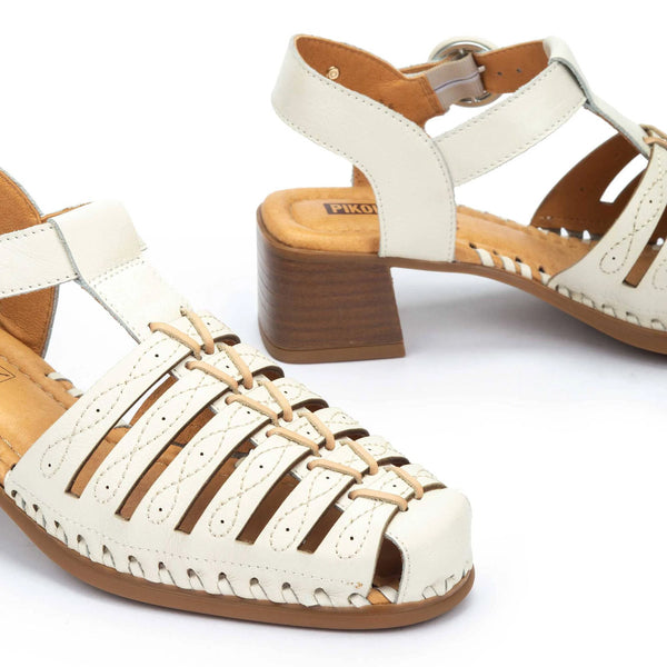 Pikolinos | Romana W9G-1577 Heeled Sandal | Cream