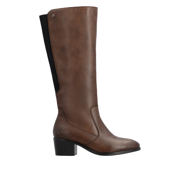Rieker | Long Leather Boot | 73955-22 | Chestnut Brown