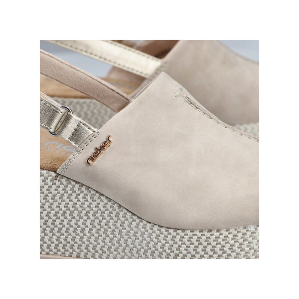 Rieker | 69460-62 Beige | Slingback Platform Sandal