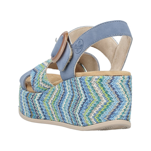 Rieker |  69469 - 14 Blue | Platform Sandal