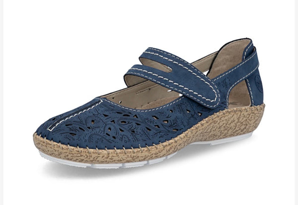 Rieker | Women’s Mary Jane Shoe - Blue | 44872