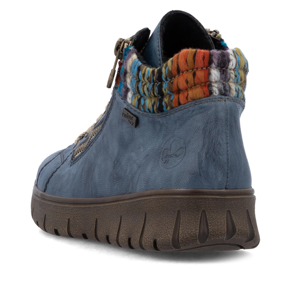 Rieker | N1305-14 Water Repellent Casual Ankle Boot | Blue