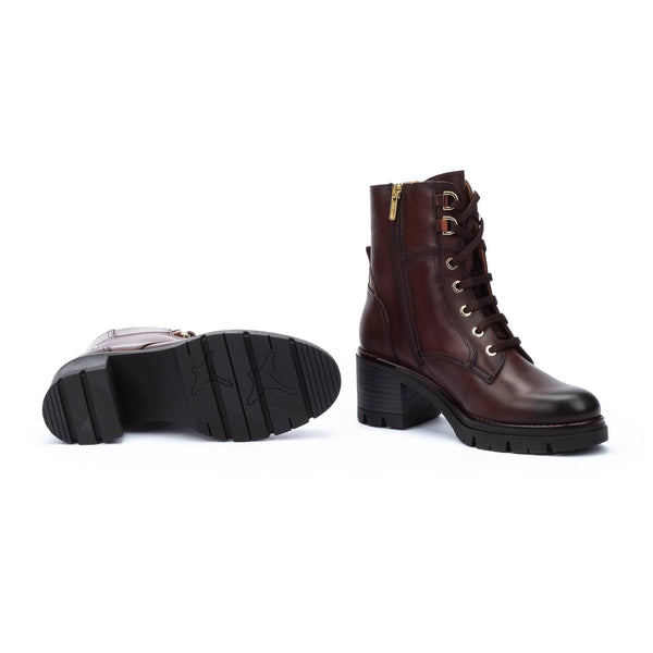 Pikolinos | Soria Heeled Ankle Boot | W0B-8552C1 | Dark Brown
