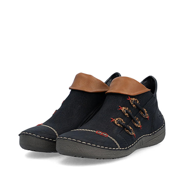 Rieker | Short Casual Ankle Boot | 72581-00 | Black