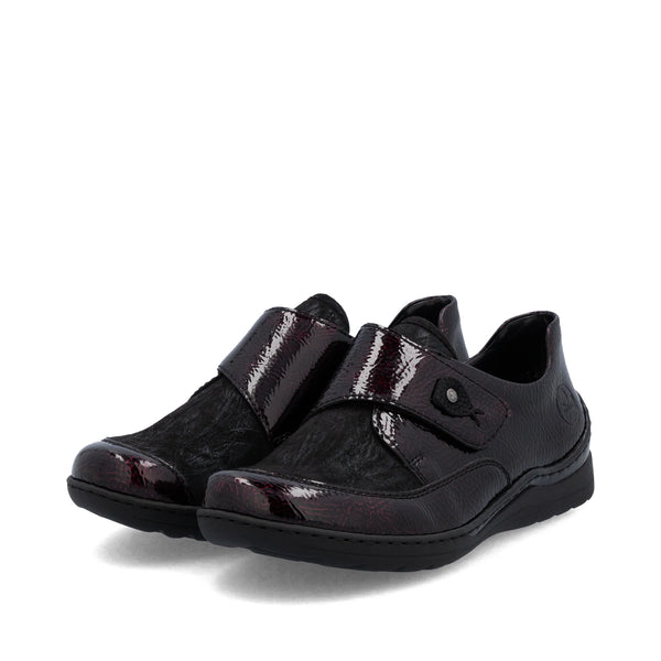 Rieker | 48951-35 Velcro Closure Shoes | Bordeaux