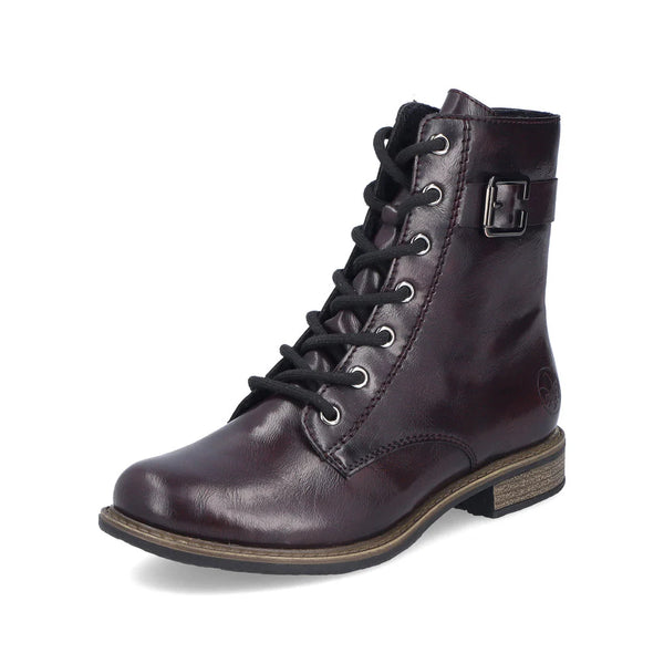 Rieker | 74802-35 Lace Up Ankle Boot | Deep Burgundy