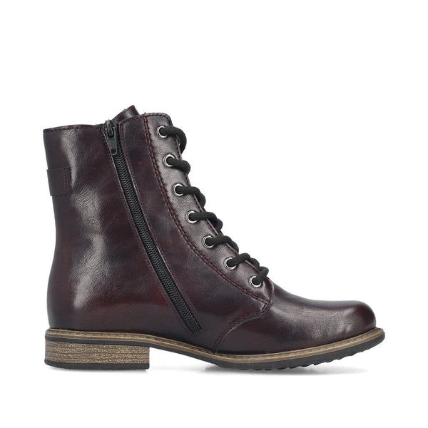 Rieker | 74802-35 Lace Up Ankle Boot | Deep Burgundy