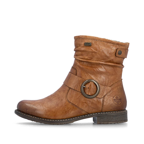 Rieker | Leather Ankle Boot | 74857-22 | Chestnut Brown