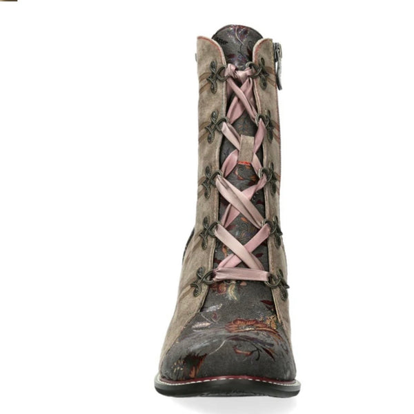 Laura Vita | Evcao 01 | Heeled Lace Up Boot | Souris