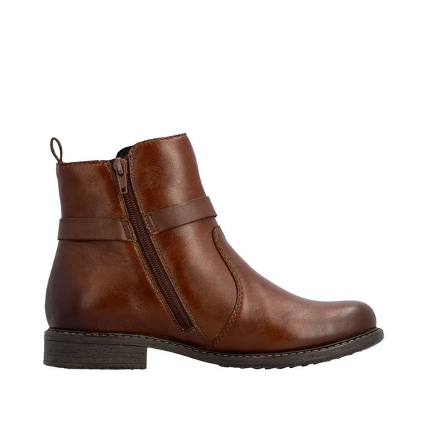 Rieker | Smart Leather Ankle Boot | 74856-22 | Chestnut Brown