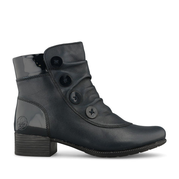 Rieker | Low Heel Ankle Boot | 78659-14 | Dark Blue
