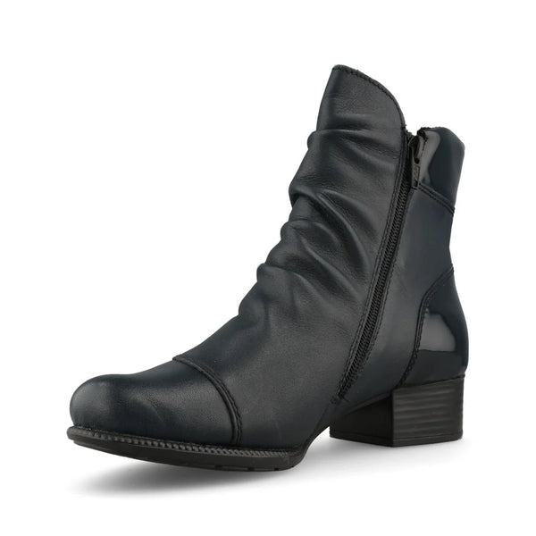Rieker | Low Heel Ankle Boot | 78659-14 | Dark Blue