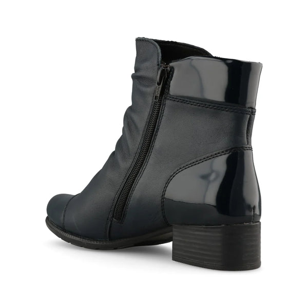 Rieker | Low Heel Ankle Boot | 78659-14 | Dark Blue