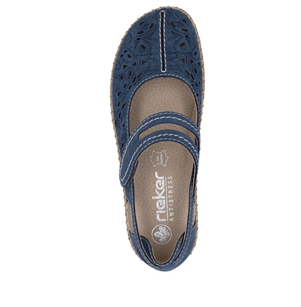 Rieker | Women’s Mary Jane Shoe - Blue | 44872