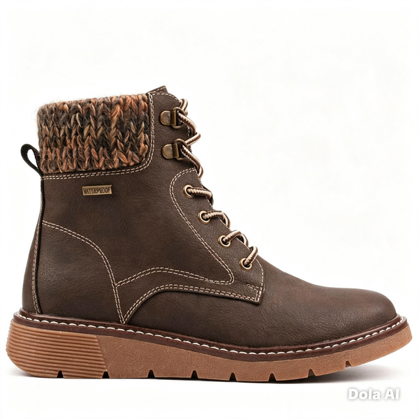 LUNAR | Elba Brown Waterproof Wide Fit Women’s Boot