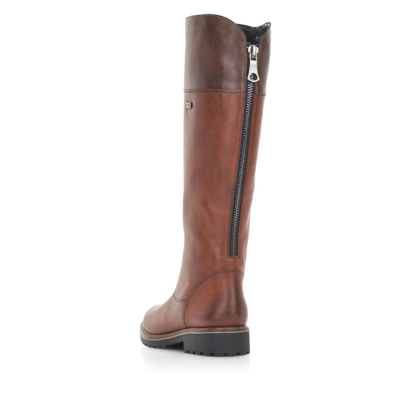 Remonte | Leather Long Boot | R6581-22 | Chestnut Brown