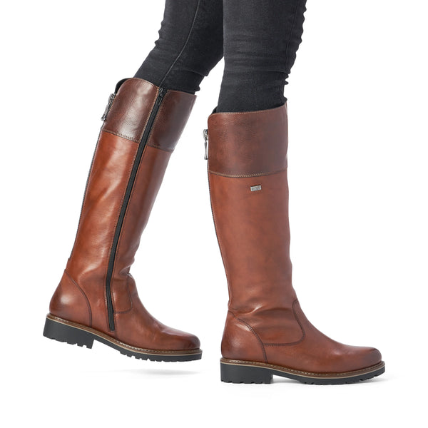 Remonte | Leather Long Boot | R6581-22 | Chestnut Brown