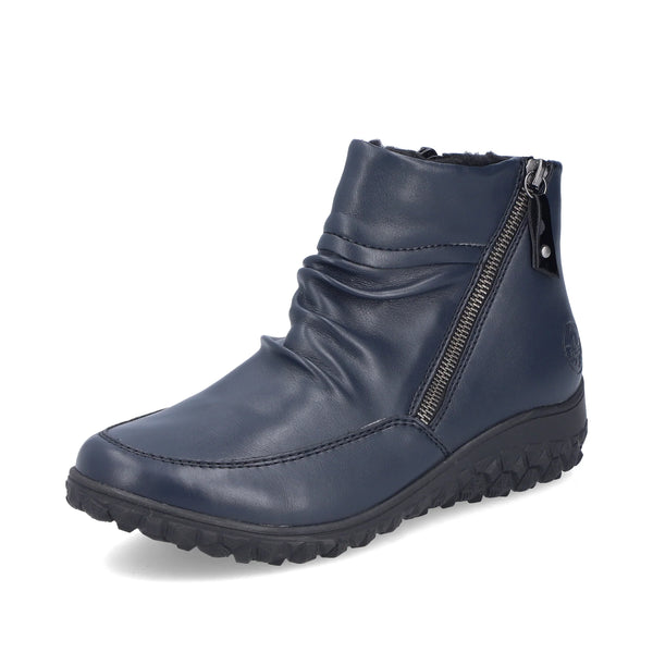 Rieker | 59585-14 Wide Fit Soft Ankle Boot | Navy