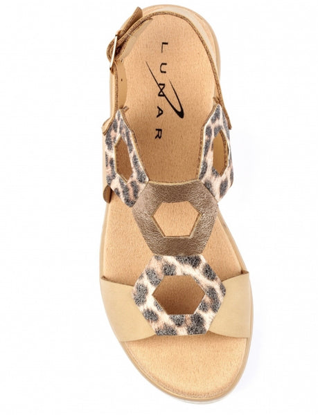 LUNAR | Jaslene Beige | Wedge Sandal