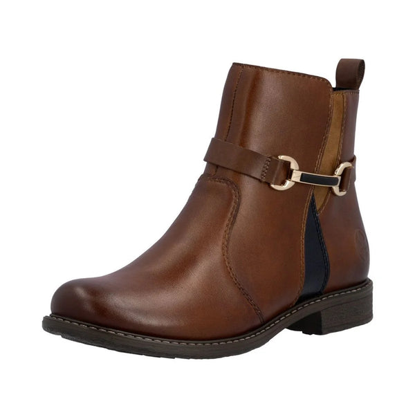 Rieker | Smart Leather Ankle Boot | 74856-22 | Chestnut Brown