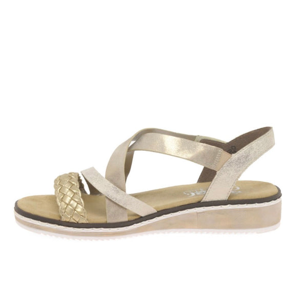 Rieker | Women’s Sandal - V3663-90 | Gold