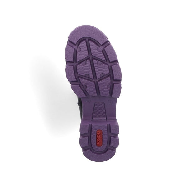 Rieker | Purple Soled Chunky Boots | 74631-01 | Black