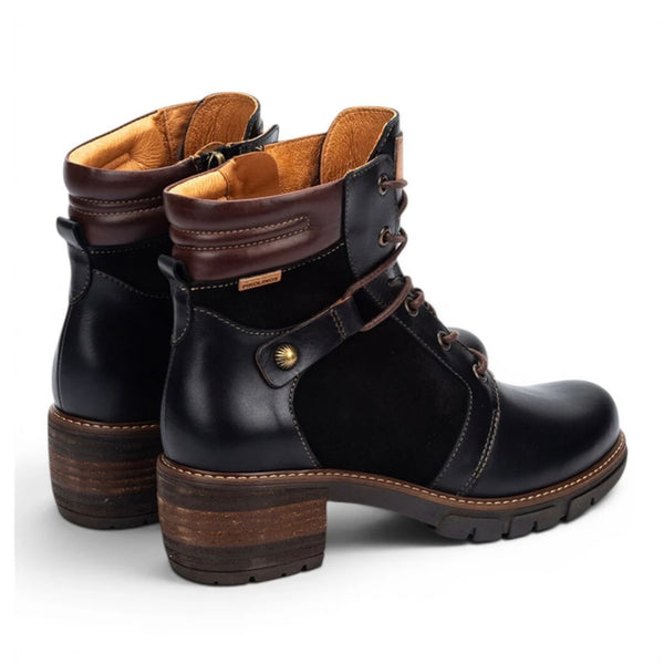 Pikolinos | San Sebastia | WIT8979C1 | Black Mid Heel Ankle Boot