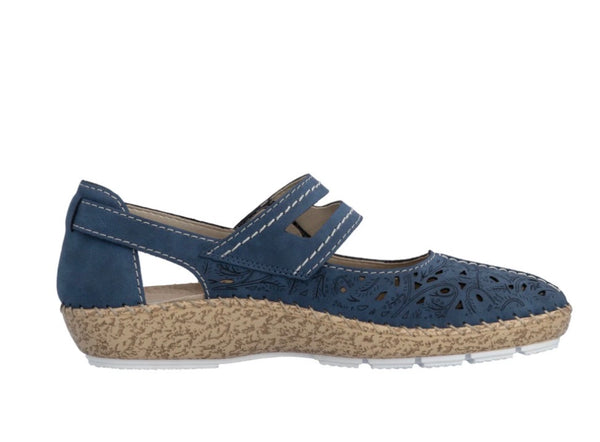 Rieker | Women’s Mary Jane Shoe - Blue | 44872