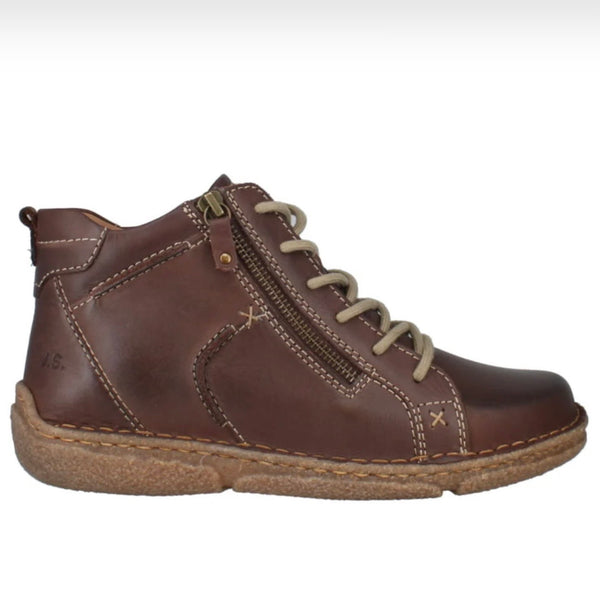 Josef Seibel | Neele 71 Moro | Women’s Leather Ankle Boot with Zip & Lace