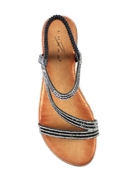 LUNAR | Blaise II - Black | Flat Sandal
