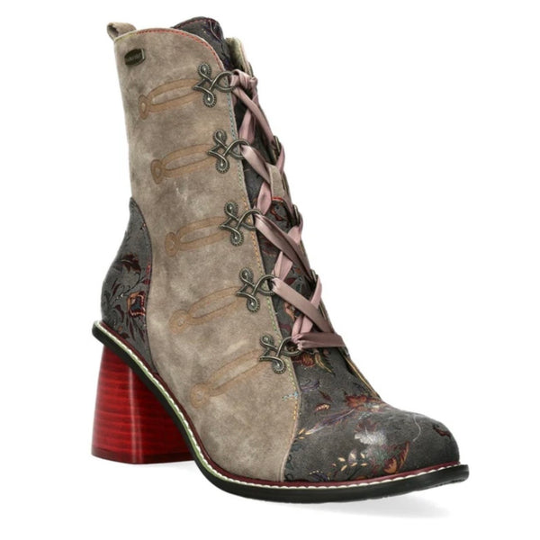Laura Vita | Evcao 01 | Heeled Lace Up Boot | Souris