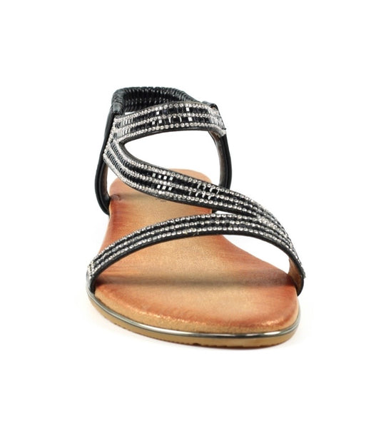 LUNAR | Blaise II - Black | Flat Sandal