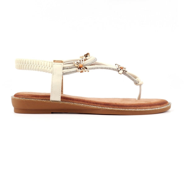LUNAR | Zentara White | Toepost Sandal