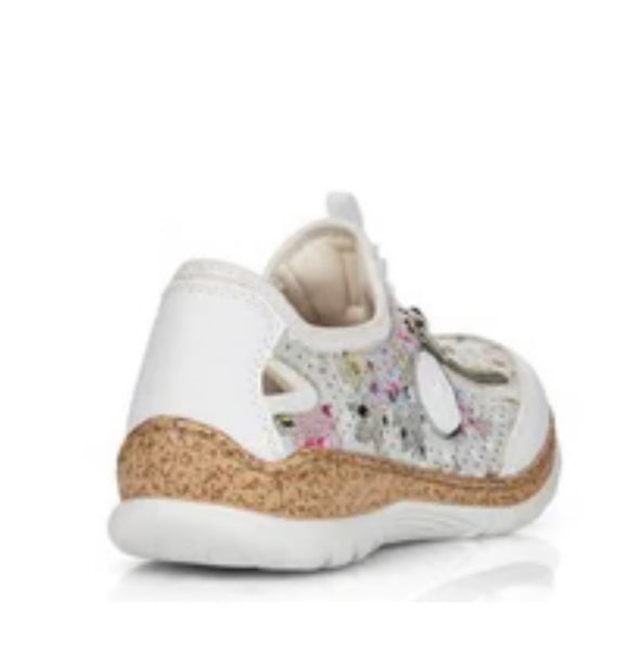 Rieker | Floral & white Sneaker - N42V1-90