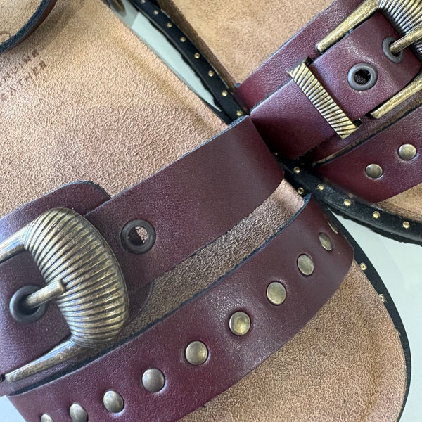 Yokono | Bolus - 260 Burdeos | Ankle Strap Studded Sandal