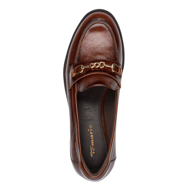 Tamaris | 24255 Cognac  | Women’s Leather Loafer