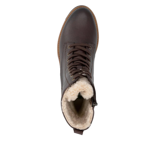 Remonte | Fur Lined Waterproof Leather Boot | D3A73-25 | Chocolate Brown