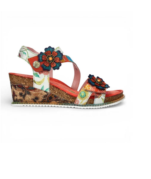 Laura Vita | Bonito -32 | Orange Wedge Sandal