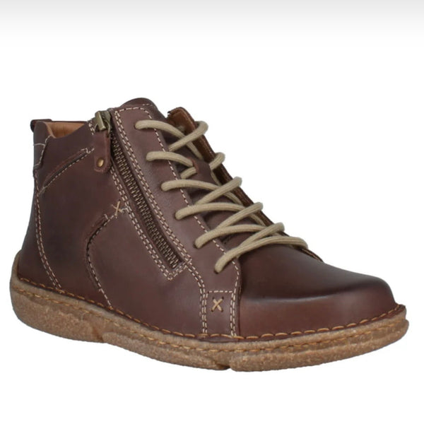Josef Seibel | Neele 71 Moro | Women’s Leather Ankle Boot with Zip & Lace