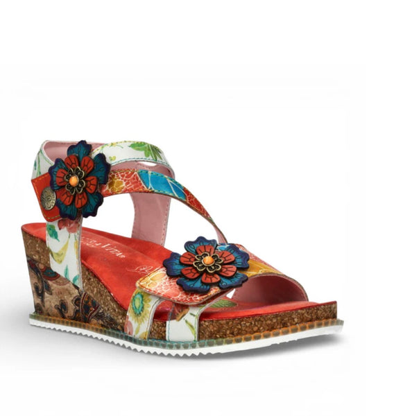Laura Vita | Bonito -32 | Orange Wedge Sandal