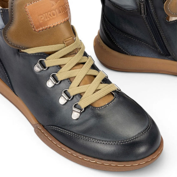 Pikolinos | Viana W7C - 8582C1 Ocean | Women’s Sporty Leather Ankle Boot