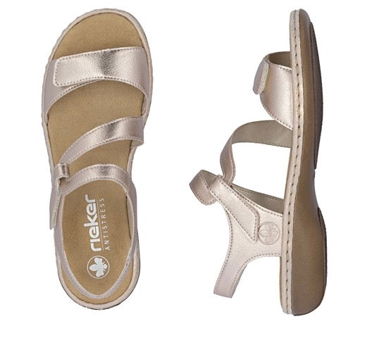 Rieker Women’s Sandal | Copper metallic - 659C7-89