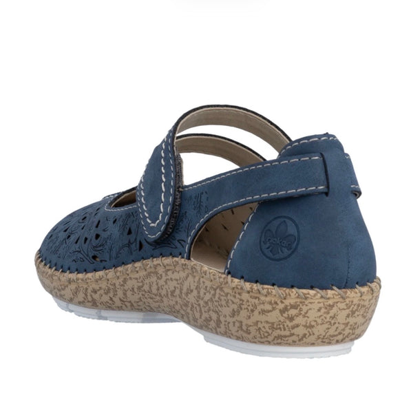 Rieker | Women’s Mary Jane Shoe - Blue | 44872